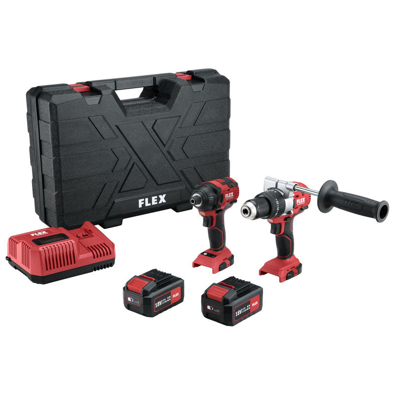 Flex 18V Brushless Twin Pack Kit – PD 2G Combi Drill & ID 1/4" Impact Driver