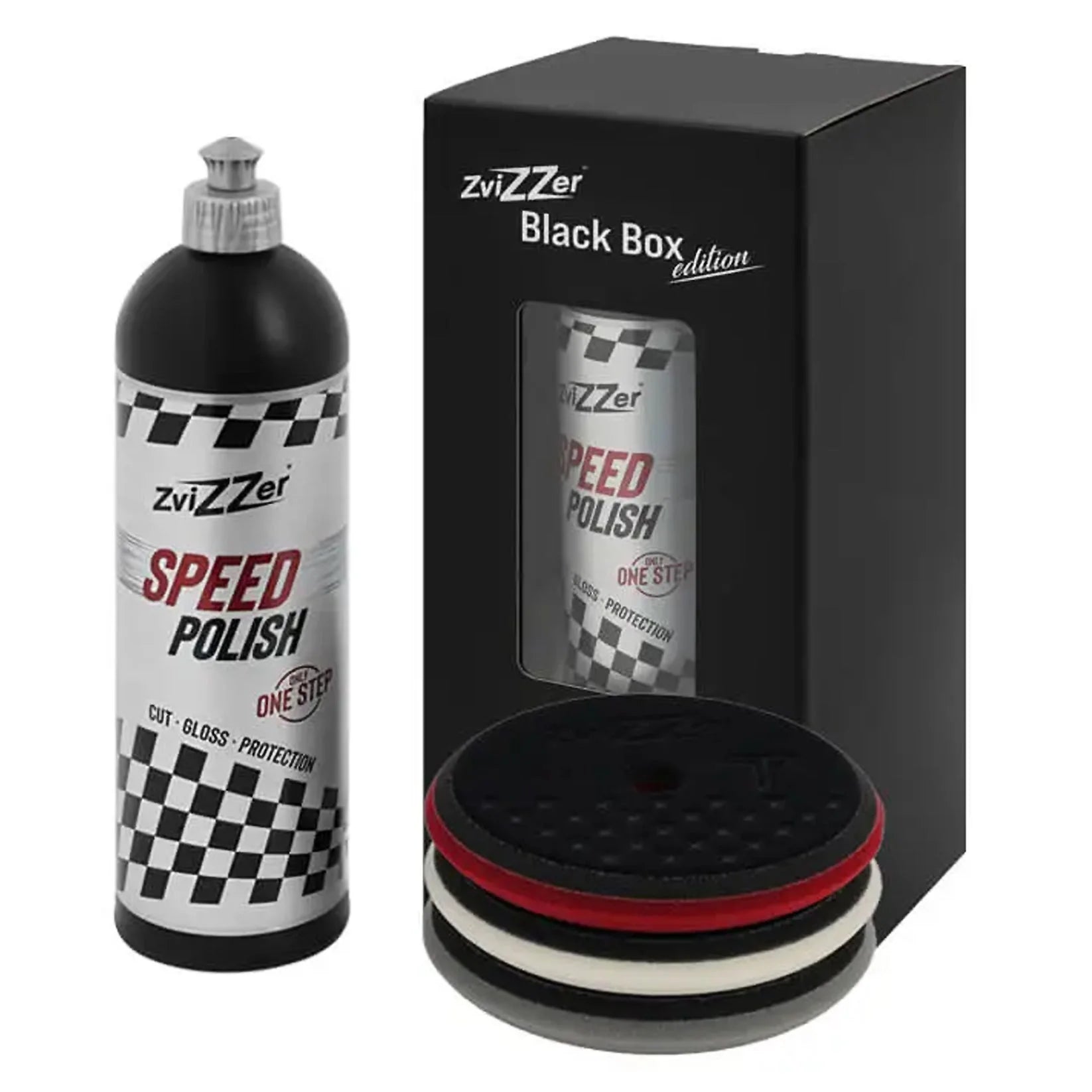 Zvizzer Black Box Speed Polish Kit (750ml Polish + 3 UFO Pads)