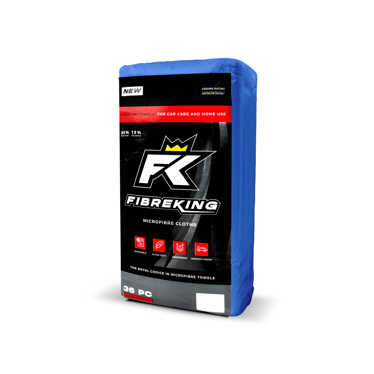 FibreKing Silver Label 325GSM Microfibre Cloths - 36 pack (Various Colours)