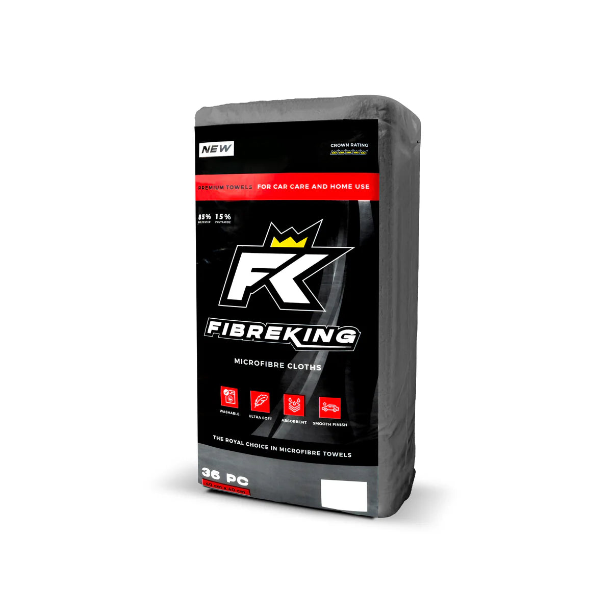 FibreKing Silver Label 325GSM Microfibre Cloths - 36 pack (Various Colours)