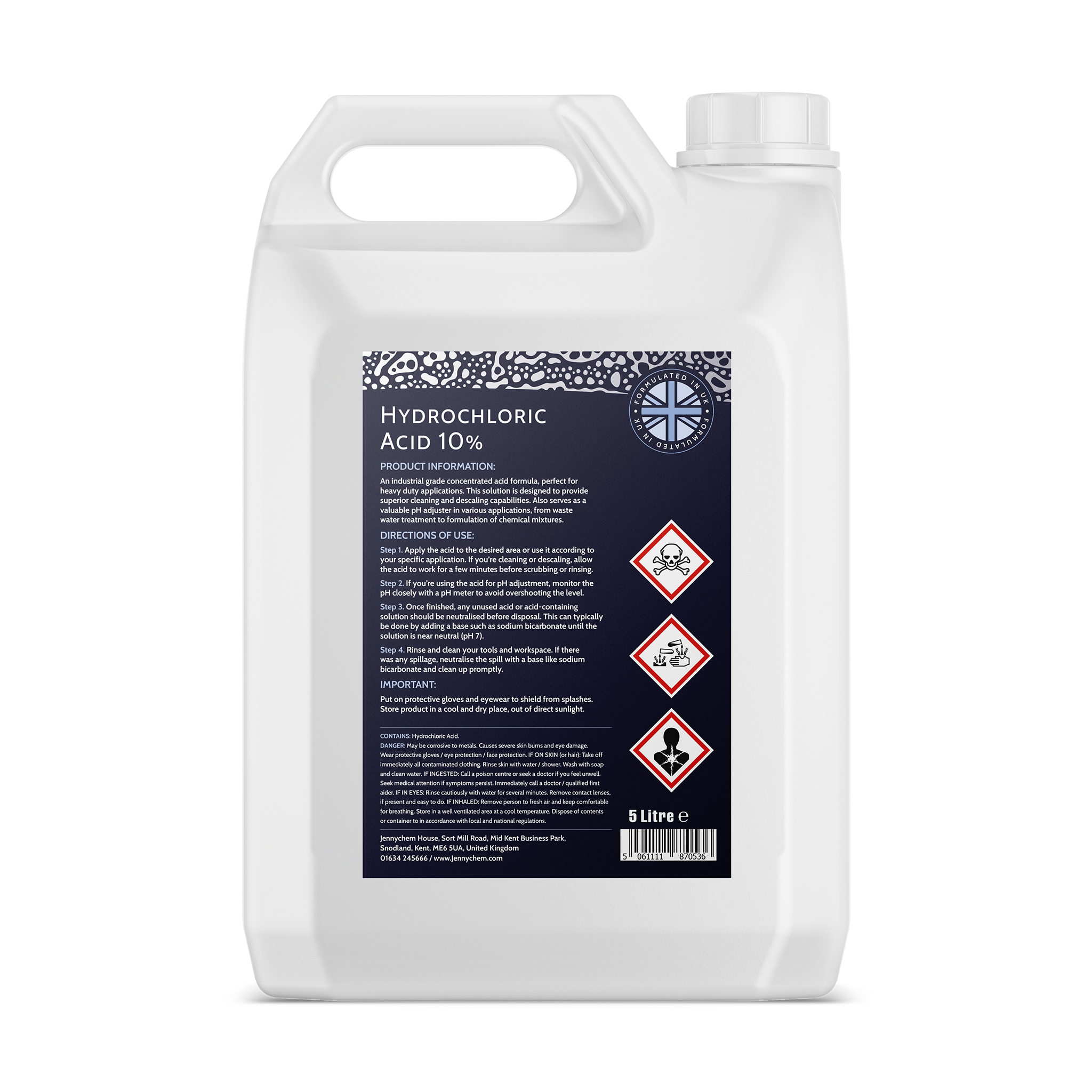 Jennychem 10% Hydrochloric Acidic Wheel Cleaner 5L