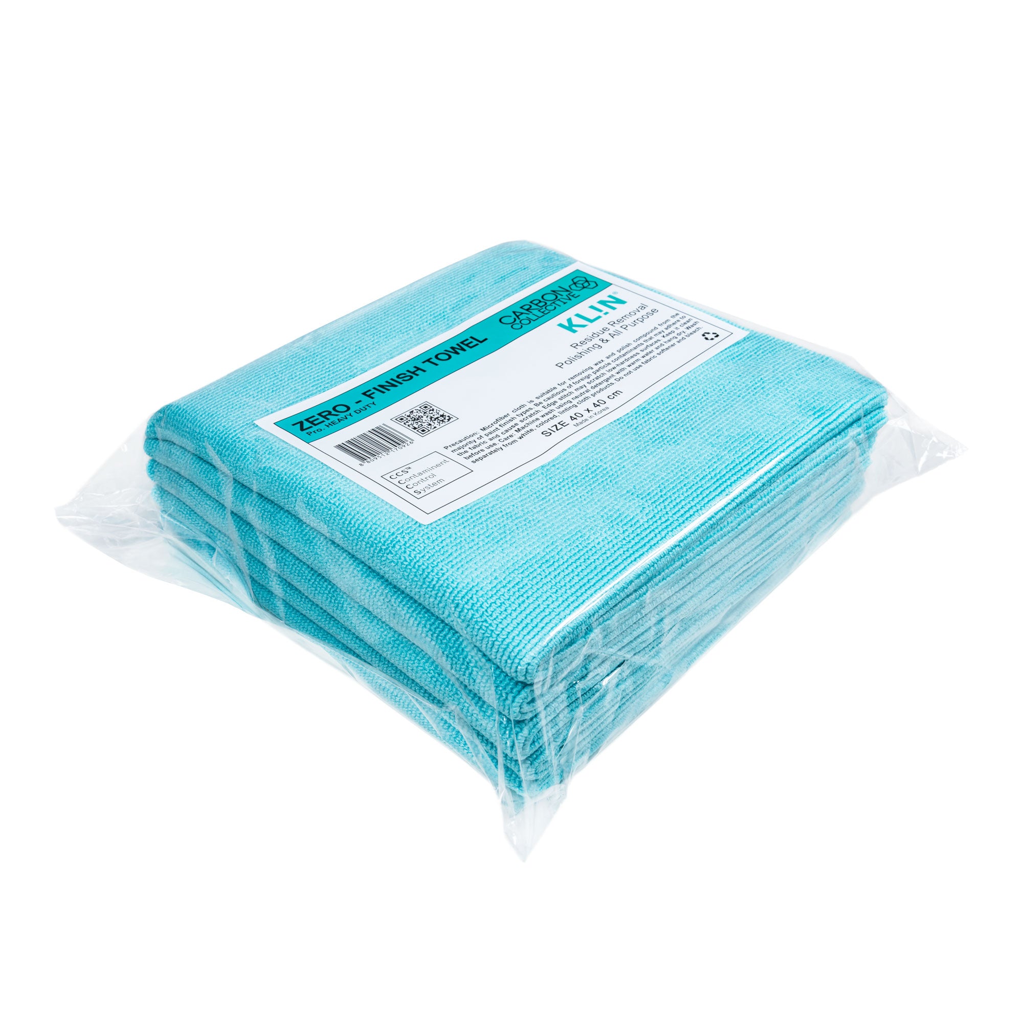 Carbon Collective x KLiN Zero Finishing Towel 40x40cm (5 Pack)