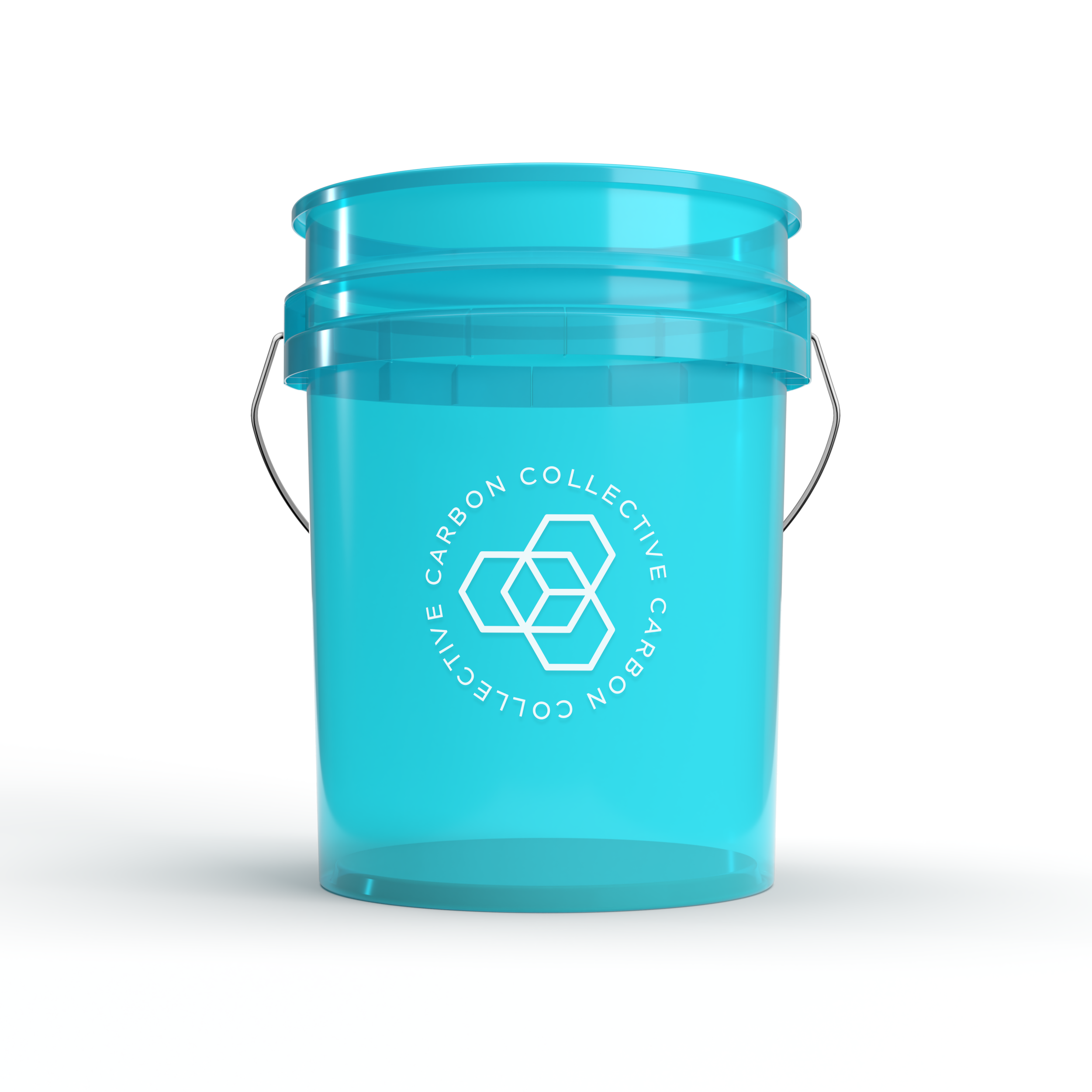 Carbon Collective Detailing Bucket - Clear Teal (20L)