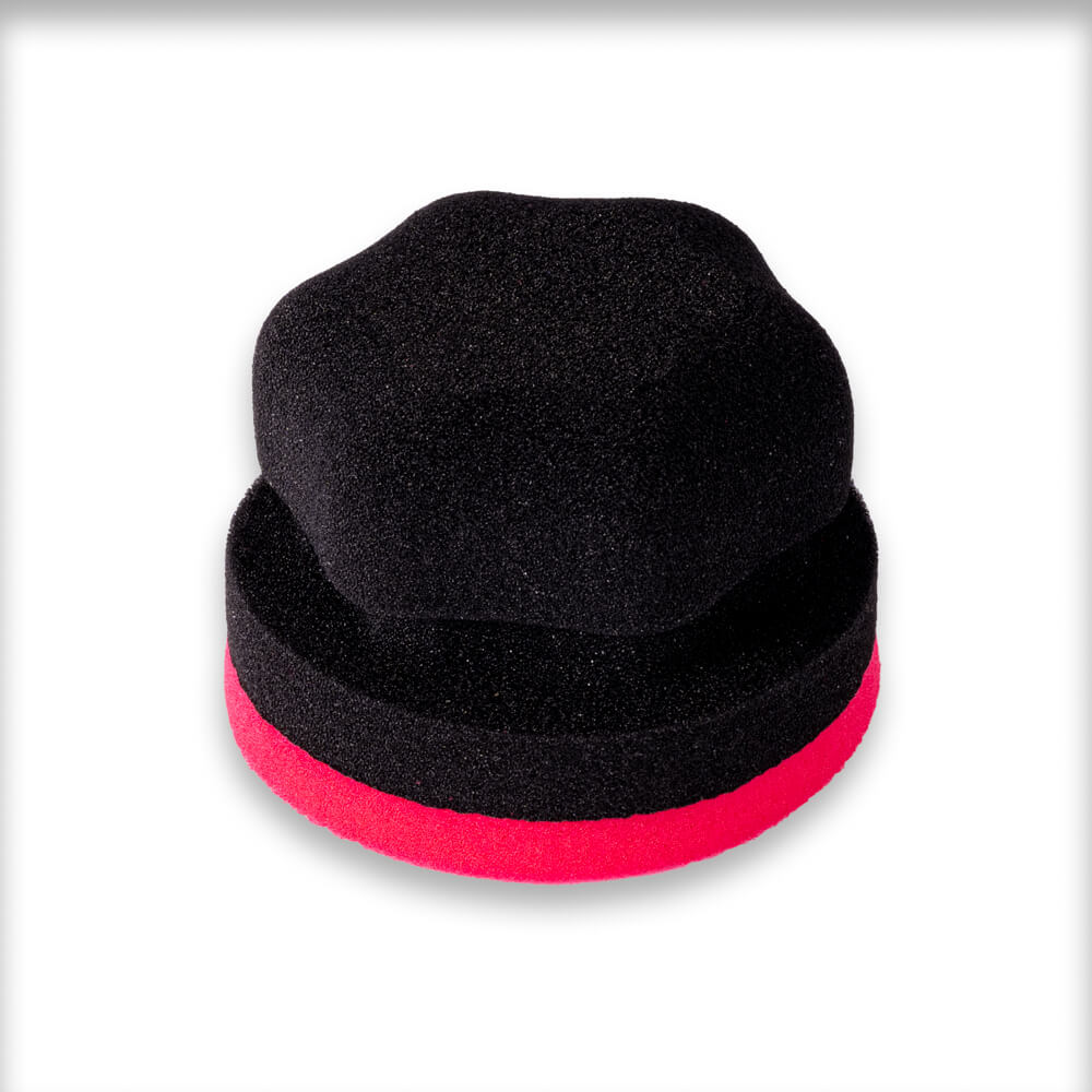 Wax Applicator Puck (Black & Red)