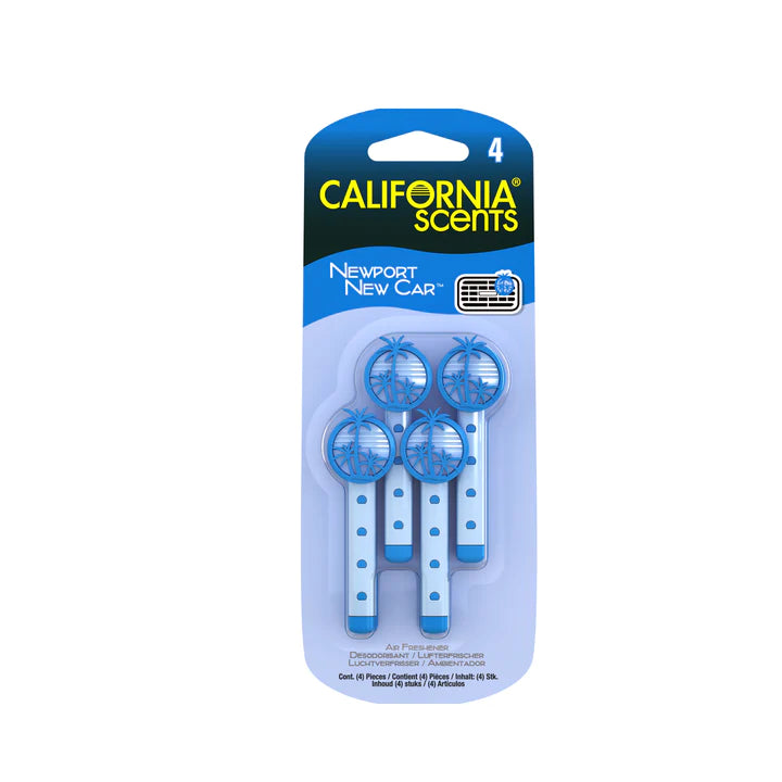 California Scents Newport New Car Vent Sticks (4 Pack)