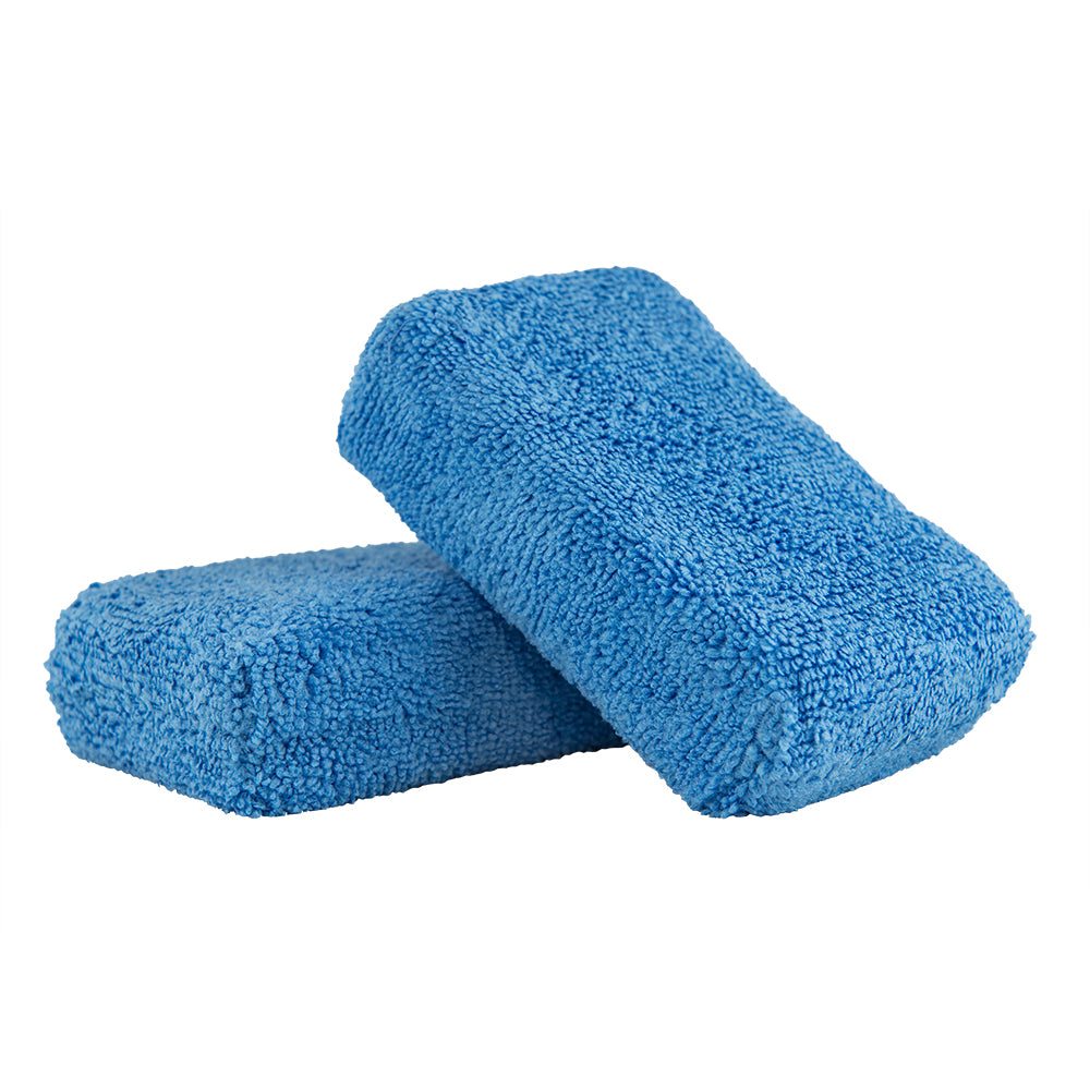 Chemical Guys Premium Grade Microfibre Applicator Pad (2 Pack) - Blue