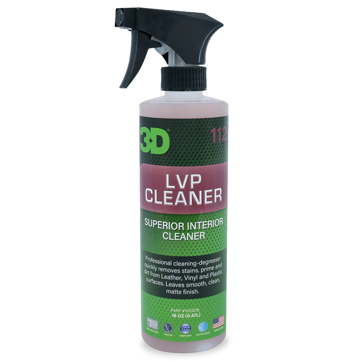 3D LVP (Leather, Vinyl & Plastic) Cleaner 16oz (473ml)