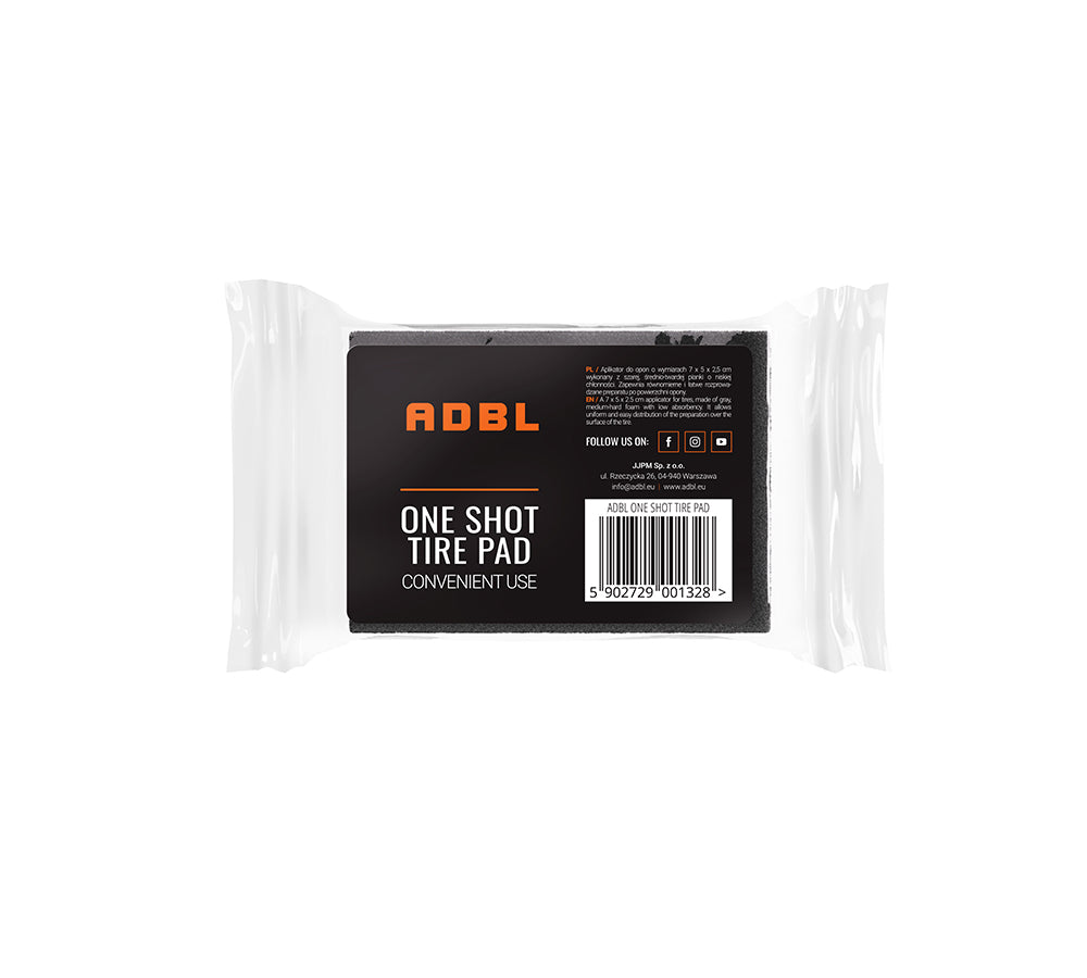 ADBL One Shot Tyre Pad in packaging