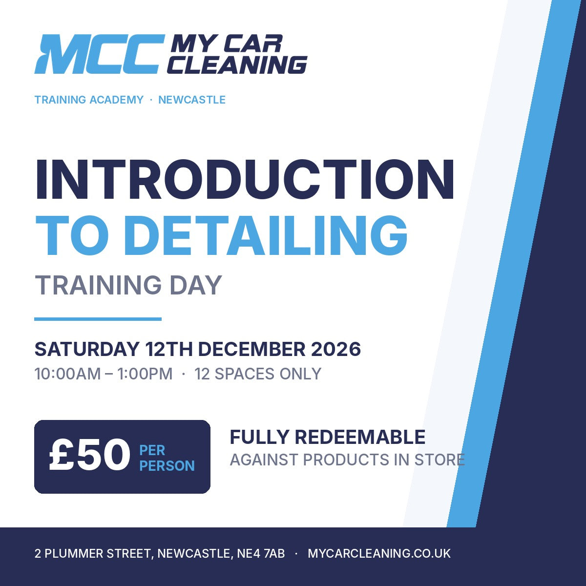 Introduction to Detailing Training Day (Various Dates)