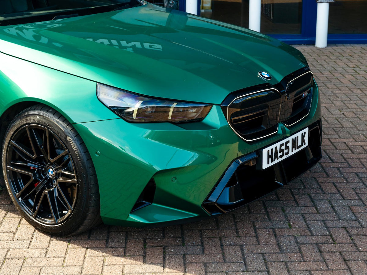 Maintenance detail – freshly washed green BMW at MY CAR CLEANING, Newcastle