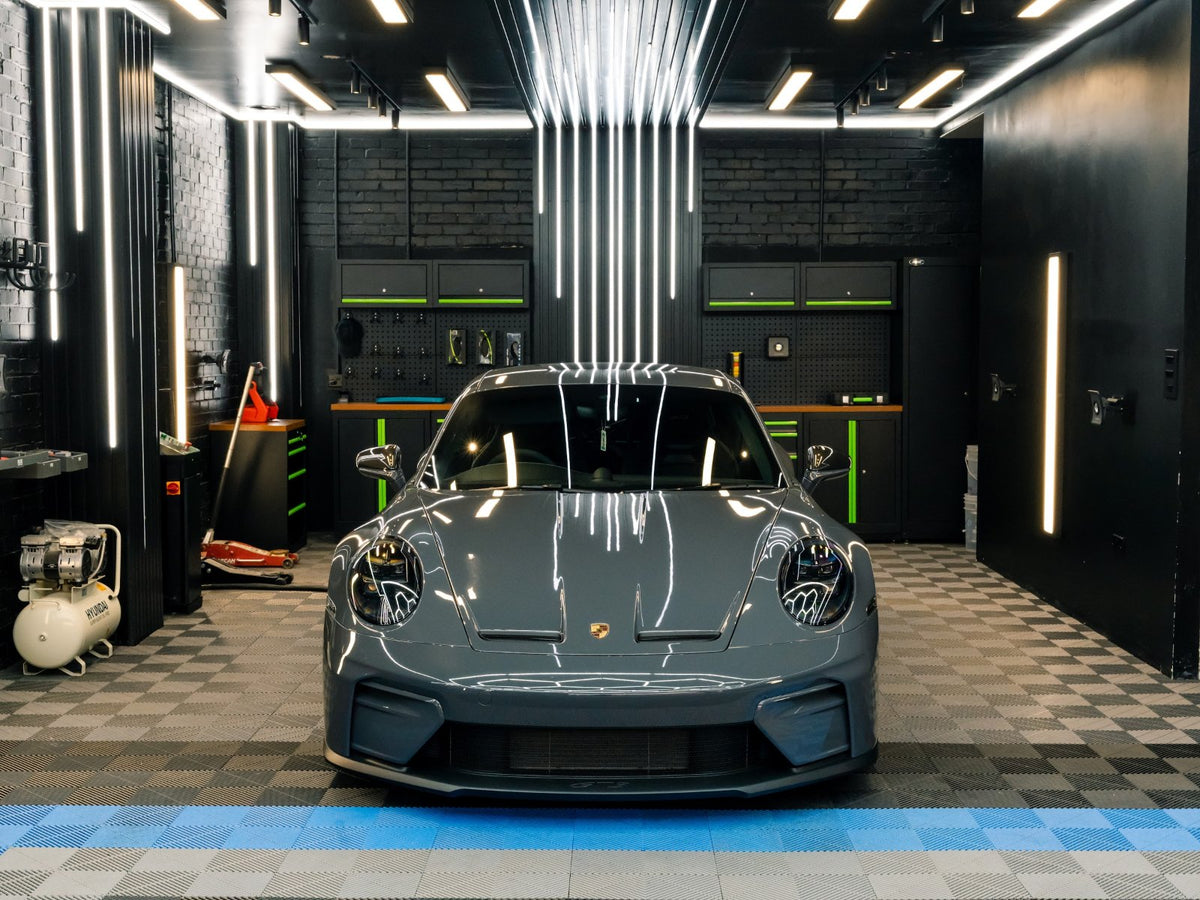 Grey Porsche 911 in the MY CAR CLEANING detailing studio, Newcastle