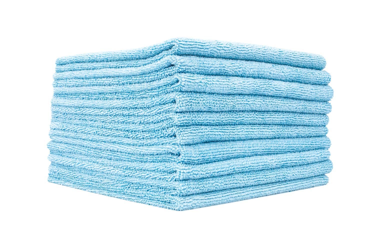 Plush Microfibre Towels Blue - Edgeless