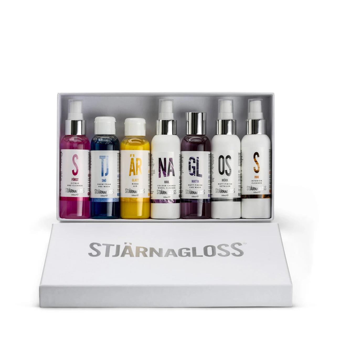 Stjarnagloss Specialist Gift Box - 7x100ml Presentation Pack - Advanced Detailing Stages Sampler