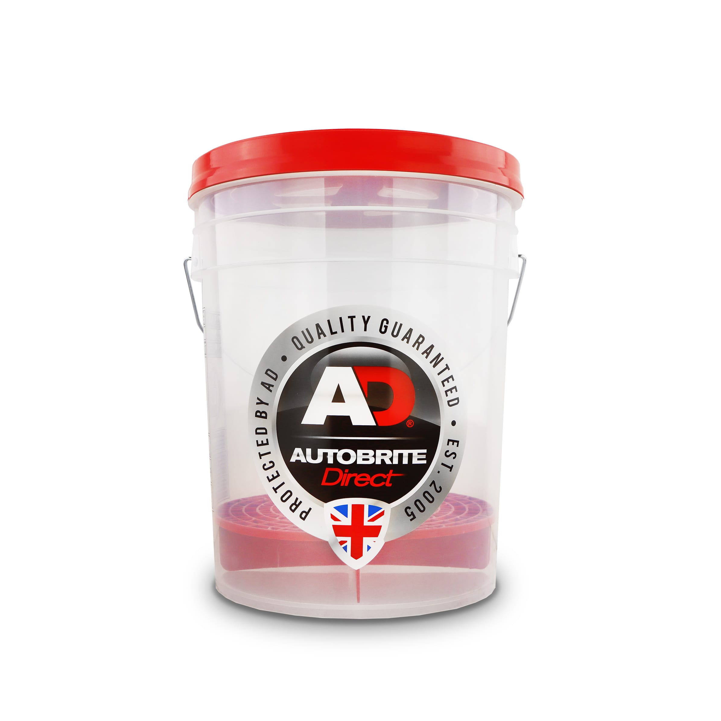 Autobrite Direct Clear Detailing Bucket with Grit Guard & Gamma Seal