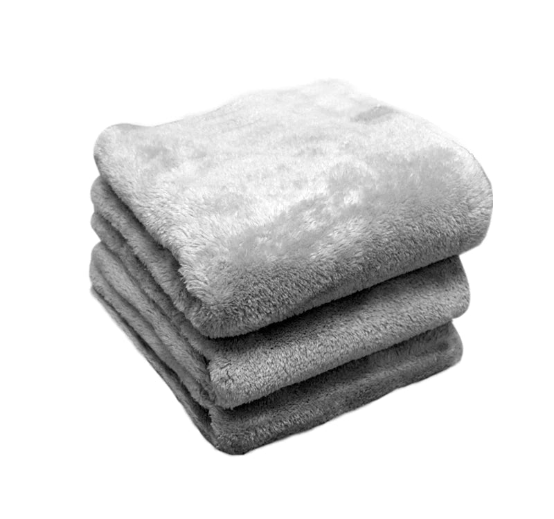 The Rag Company Eagle Edgeless 500gsm Plush Microfibre Towel - Light Grey (16" x 24")