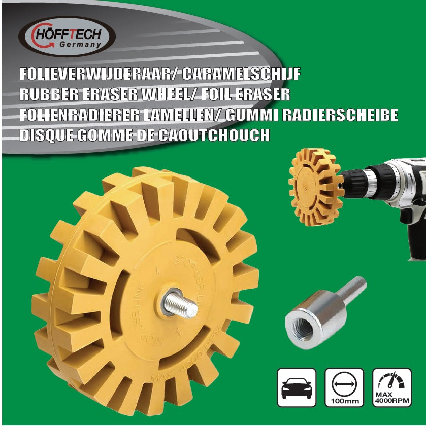 Hofftech Rubber Eraser Wheel & Decal Remover 100mm