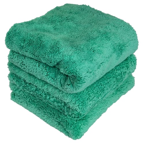 Chemical Guys - Happy Ending Edgeless Microfiber Towel Green 16"x16" (3 Pack)