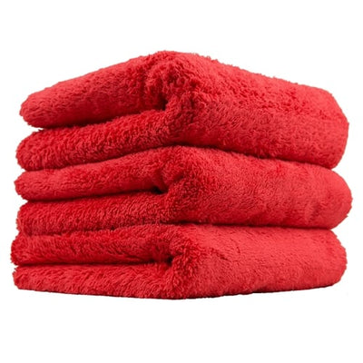 Chemical Guys - Happy Ending Edgeless Microfiber Towel Red 16"x16" (3 Pack)