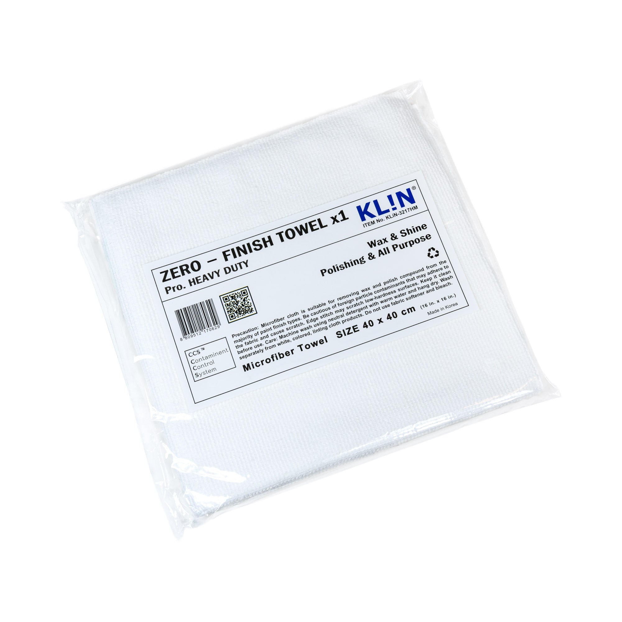 Klin Korea Zero Finishing Towel 40x40cm 410GSM