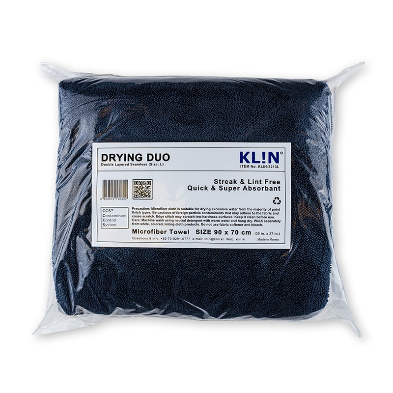 Klin Korea Large Duo Drying Towel Navy