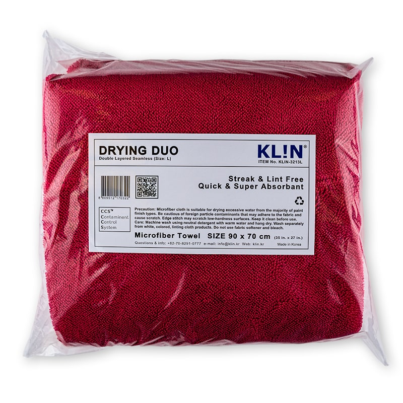 Klin Korea Large Duo Drying Towel Red