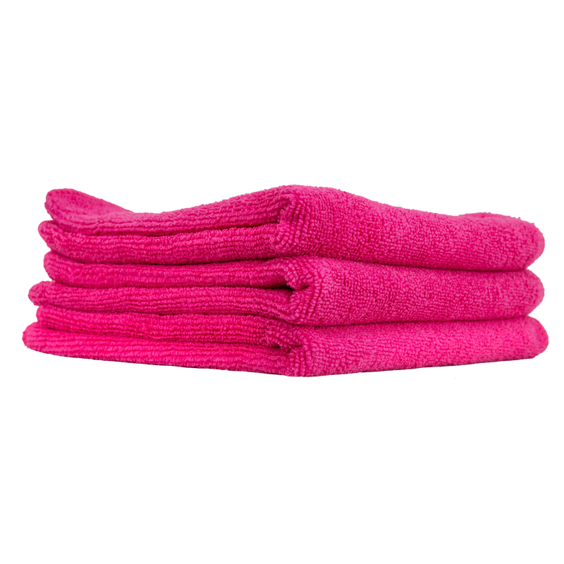 Chemical Guys Ultra Fine Microfiber Towel Pink 15"x15" (3 Pack)