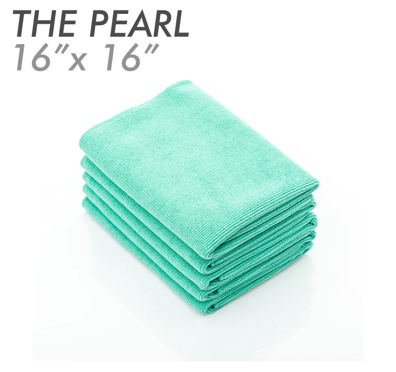 The Rag Company Pearl Coatings & Interior Microfibre Towel - Green (16" x 16")