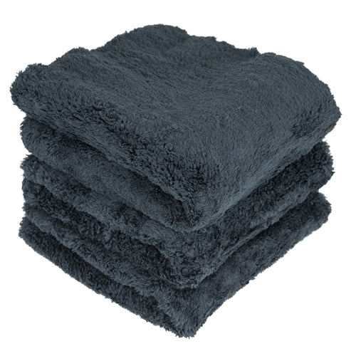 Chemical Guys - Happy Ending Edgeless Microfiber Towel Black 16"x16" (3 Pack)