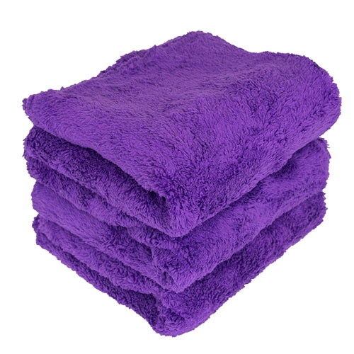 Chemical Guys - Happy Ending Edgeless Microfiber Towel Purple 16"x16" (3 Pack)