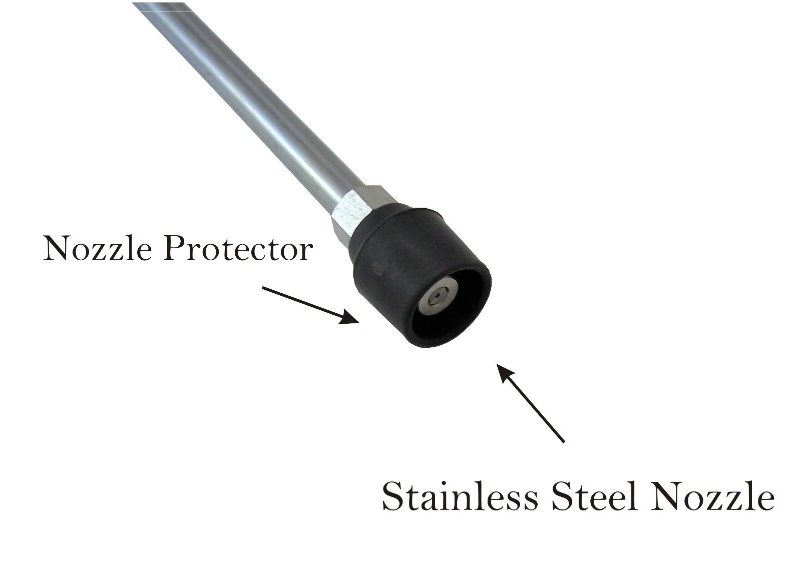 Heavy Duty Quick Release Bent Arm Lance Wand with Stainless Steel Nozzle 700mm