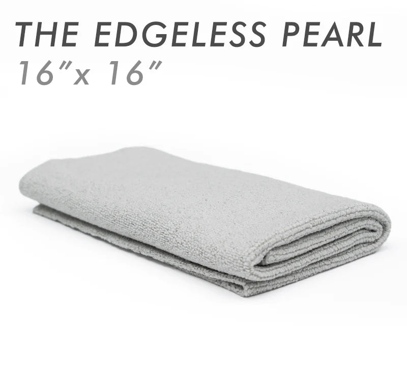 The Rag Company Pearl Edgeless Microfibre Towel - Ice Grey (16" x 16")